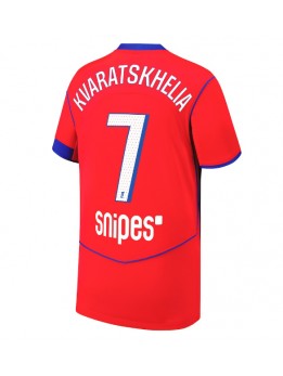 Billige Paris Saint-Germain Khvicha Kvaratskhelia #7 Tredjedrakt 2025-26 Kortermet